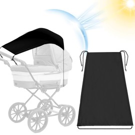 Universal Awning, Pram Awning for Prams, Baby Awnings, for Prams, Sun Protection with UV Protection, UPF 50+, Flexible, Adjustable Sun Canopy, Black