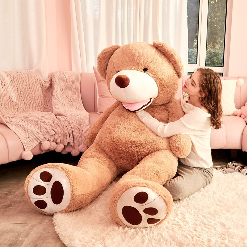 IKASA Giant Teddy Bear Plush Toy Stuffed Animals(Brown,78 inches)
