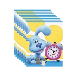 Blue's Clues Birthday Party Supplies Bundle includes 16 Loot Bags, 24Tattoos, 1 Dinosaur Sticker Sheet