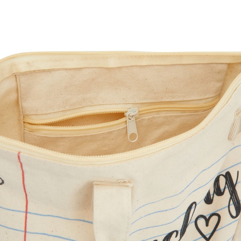 Sparkle and Bash Canvas Tote Bag for Teacher Appreciation Gifts,