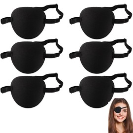 6 Piezas Parches de Ojos 3D, Parches para Ojos Médicos Ajustables, Eye Patches, Parches Oculares para Ambliopía Transpirable, Parches para...         