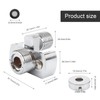 0XBIT Short Shower Tap Adaptor, Adjustable Angled Bent Base, Angled