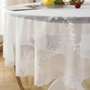 Fhberni - Mantel redondo de encaje blanco clásico, ligero, decoración