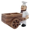 French Chef with Wheelbarrow Salt and Pepper Shaker Holder, Cute