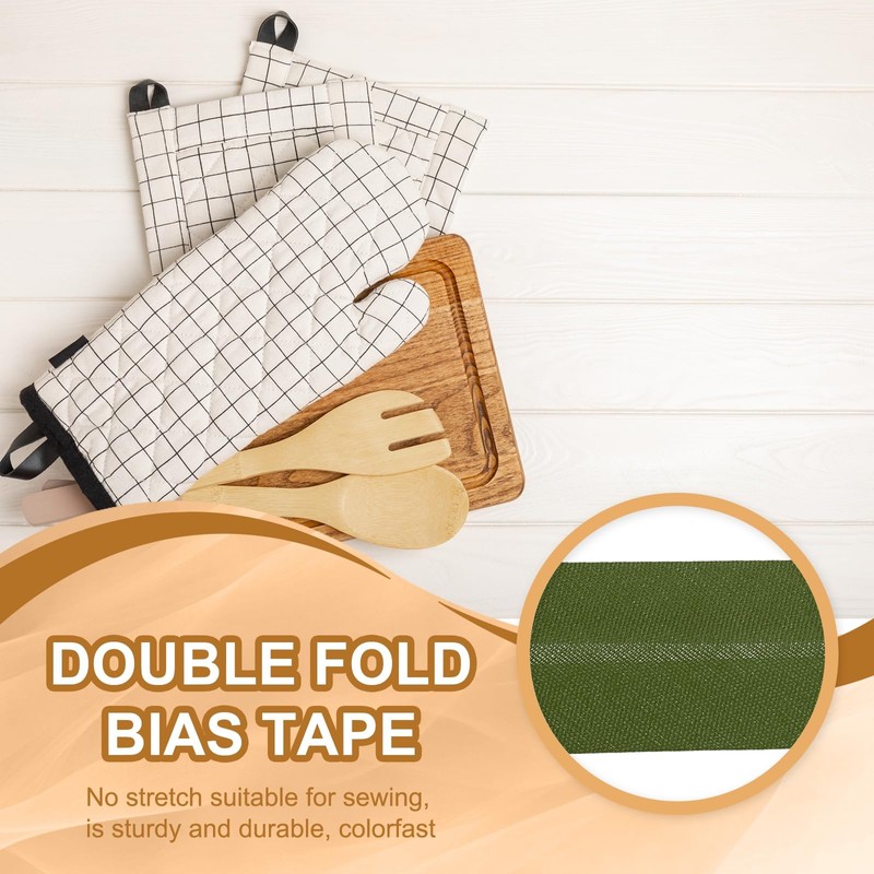 YELARXI Nastro sbieco doppio per cucito, per trapunte, in cotone,
