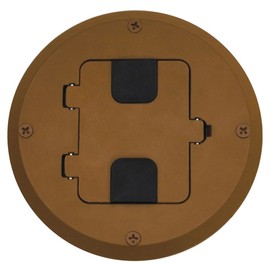 Hubbell Wiring Systems RF515BN tradeSELECT Aluminum Floor Box for Structural Wood Floor, 15A, 125V, Chestnut Brown Paint