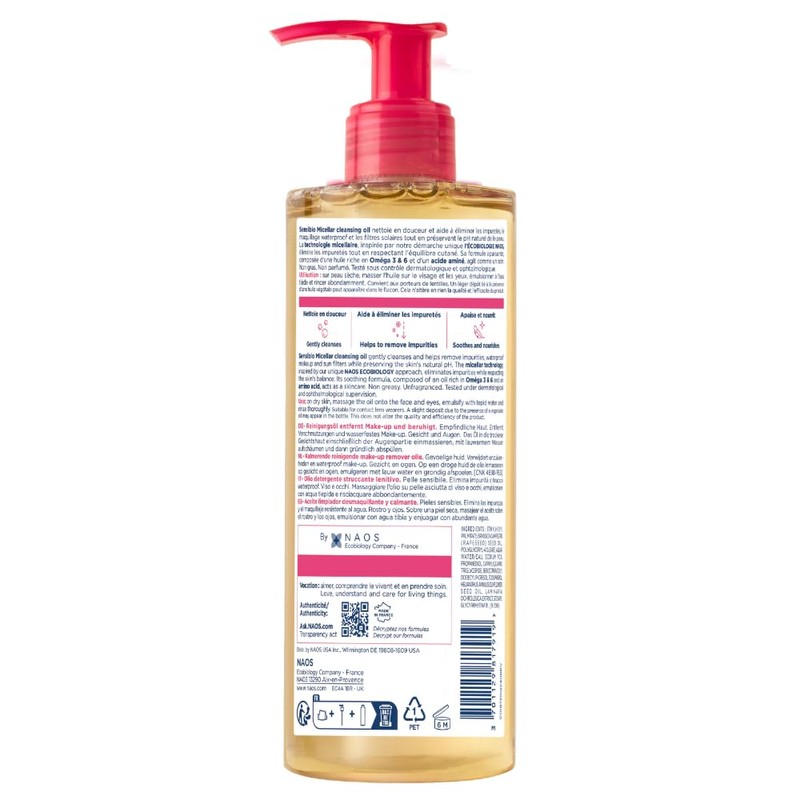 Bioderma Sensibio Micellar Cleansing Oil, 1st Ecobiological Micellar Formula Gentle