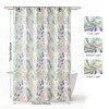 DS BATH Sage Fabric Shower Curtain, Boho Green Yellow Floral