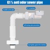 iKALULA 1 1/4 Inch Sink Siphon, Space-Saving Siphon, 360° Adjustable,