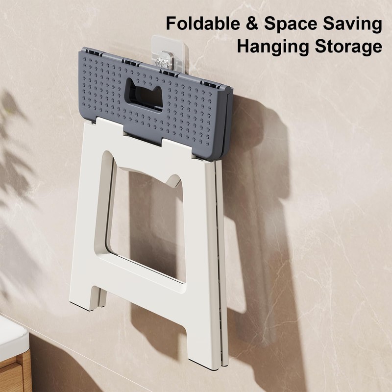 Foldable Shower Stool for Shaving Legs, Plastic Foot Rest Stools