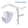 2 x 3 inches Downspout Gutter Rainwater Pipe Diverter Aluminum