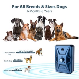 Anti Bell Device Dogs, 3 Modes Anti-Bark Ultrasonic Device, 33 Foot Stop Dog Bark Device, IPX4 Waterproof Anti-Bark for Dogs for Training Large Small Dogs Outdoor and Indoor