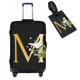 Tuizumy Decorative M Suitcase Protectors Elastic Washable Luggage Covers With Concealed Zippers For 18-32 Inch Luggage (Size M: Fits 22-24 Inch)