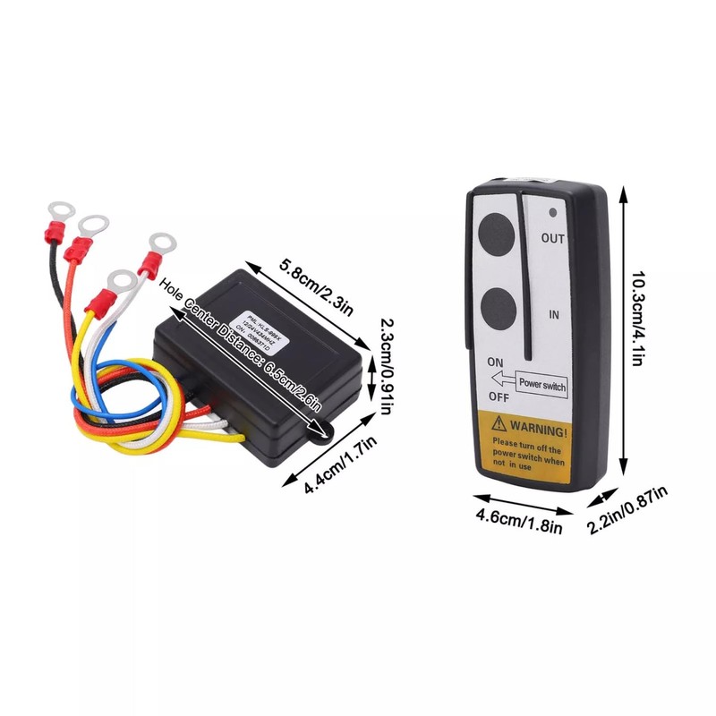 Wireless Winch Remote Control Kit,12V 250A Winch Solenoid Relay Contactor