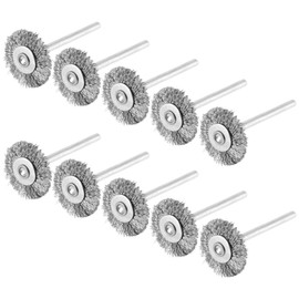 Steel Wire Wheel Brush, 10Pcs 25mm Mini Stainless Steel Wire Brush Polishing Wheel for Grinder Rotary Tool, Compatible Rotary Tool
