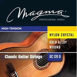 Magma Classical Guitar Strings High Tension Special Crystal Nylon - Gold Alloy "Bronze 85/15"(GC120D) (1 Set)
