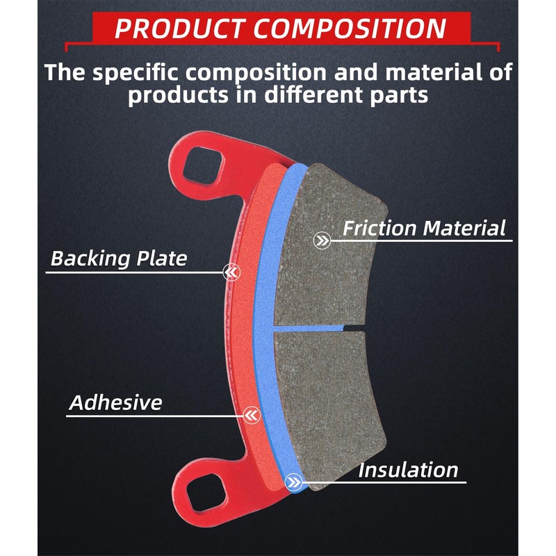 Upgraded Brake Pads Compatible with Polaris RZR XP 1000 EPS