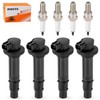 4Pcs Ignition Stick Coils w/Spark Plug For Yamaha YZF-R6 1999-2002