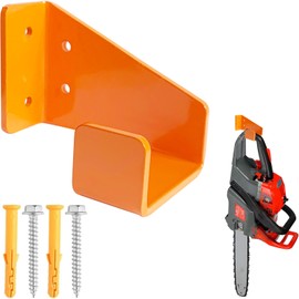 JAWULIJIA Chainsaw Hanger Heavy Duty Chainsaw Holders Organizer Mounted Chainsaw Rack for Garden Garage Chainsaw Wall Mount with Anchors and Screws Kit(1 Pack)