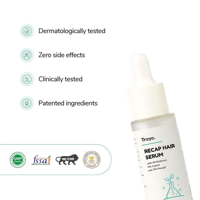 Traya Natural Hair Growth Serum With 3% Redensyl, 5% Capixyl,