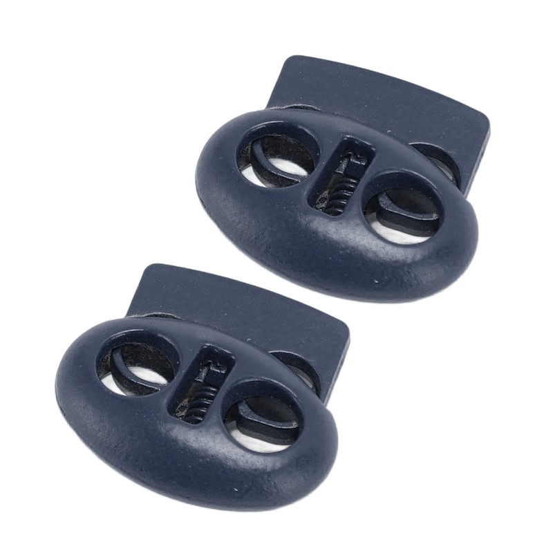 30pcs Metal Cord Lock End Toggle Double Hole Spring Stopper