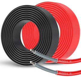Offgridtec Solar Cable H1Z2Z2-K 6 mm², Single-Core Copper Cable for Photovoltaic Systems, UV and Weather Resistant, Halogen-Free, IEC 60228 EN 50618 Compliant (5 m, Red)