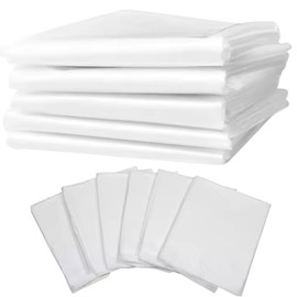 Extra Large Plastic Dust Sheets for Decorating - 12ft x 9ft, 9 Microns, Pack of 6 Premium Dust Sheets, Carpet Protector & Dust Cover for Home Renovation