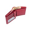 Men's and Women's wallet horizontal format LEAS, Genuine Leather, cherry