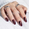 30 Uñas postizas almendradas medianas estilo ojo de gato con