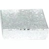 FindingKing (2)100Pc Silver Foil Cotton Filled Jewelry Boxes 2 1/8"Box
