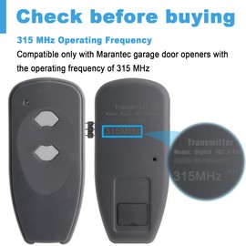2 for Marantec Garage Door Remote M3-2312 382 Digital, Compatible with Marantec Garage Door Opener M4500 M4500e, M4700e, DC3700, Q7700 Synergy 370 and Synergy 380, 315MHz Remote Transmitter
