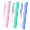Glass Nail File with Case 3 Pack, Double-Sided Etched Crystal