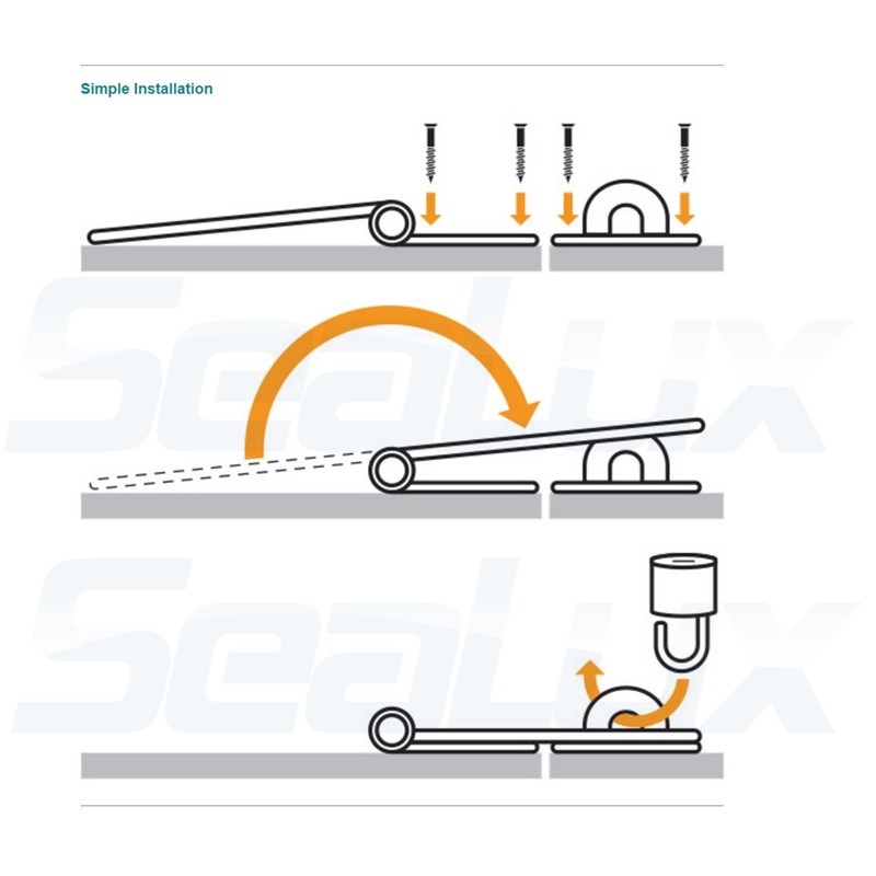 SeaLux Marine Stainless Steel Safety Swivel Hasp and Staple