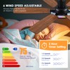 BYKISTOK 55in Black Flush Mount Ceiling Fan - RGB Low