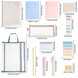 Colarr 54 Pieces Aesthetic School Supplies Set Bulk, High School and College Back to School Essentials Kit, System Back to School Supplies for Students (Morandi)