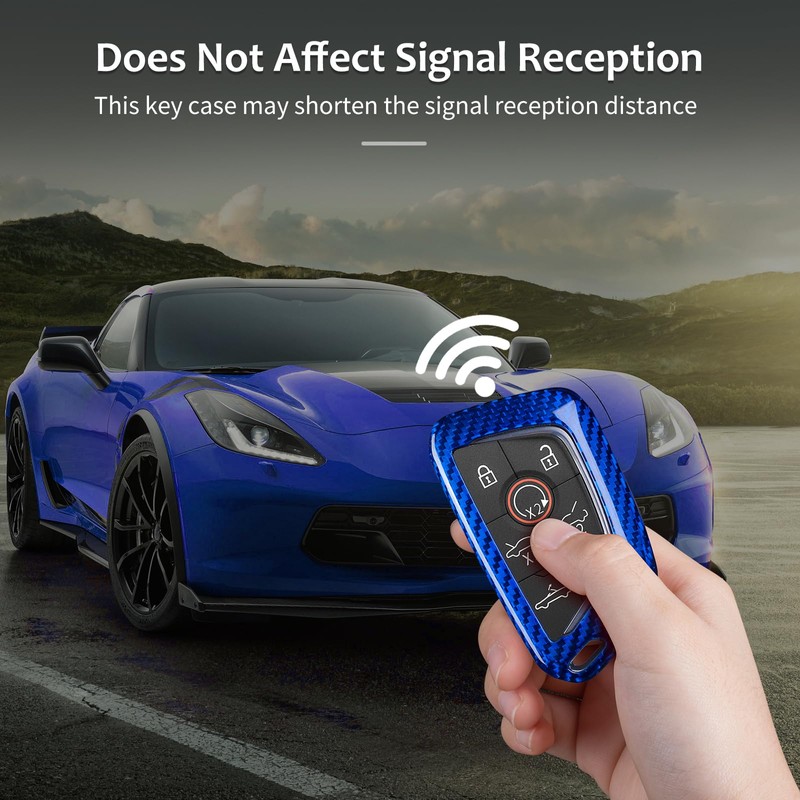 T-carbon Key Fob Cover Compatible with Corvette C8 Z51 Z06