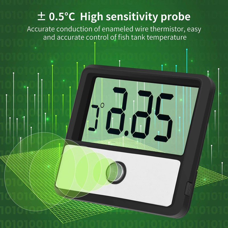 capetsma Aquarium Thermometer Digital Fish Tank Thermometer Accurate Reptile Thermometer