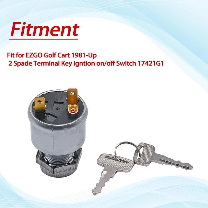 JDLLONG 17421G1 Ignition Switch for EZGO Golf Cart 1981-Up 2