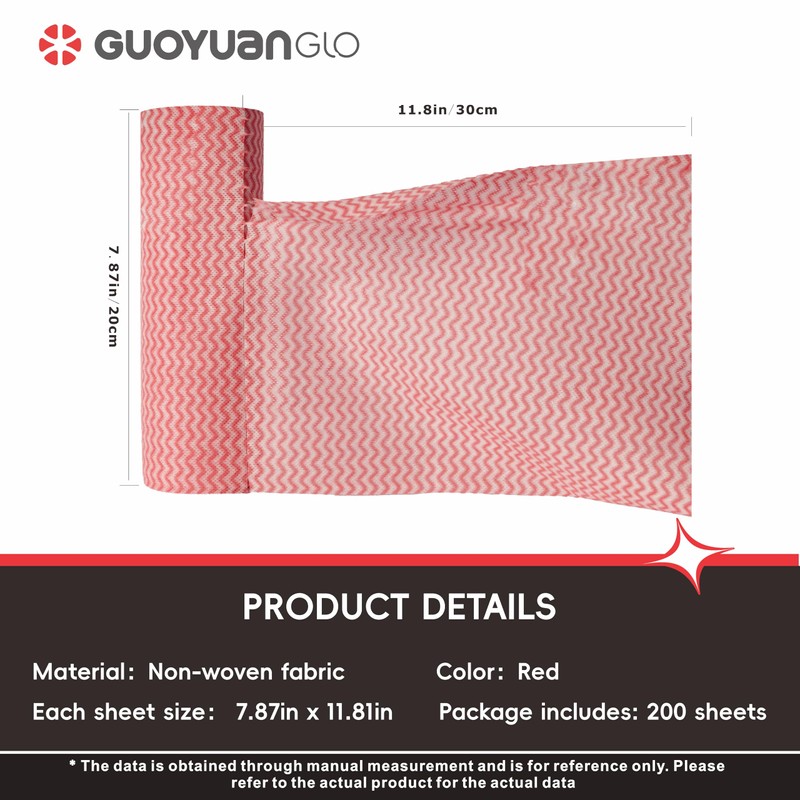 GUOYUANGLO Disposable Cleaning Cloths Roll Disposable Dish Cloth Multi-Purpose Heavy