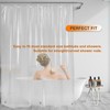 Gellmall Shower Curtains EVA Mould Resistant Waterproof Transparent Bathroom Curtains