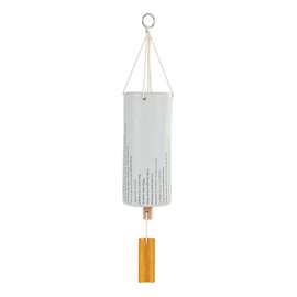DEMDACO Inspired Remembrance Classy Design White 7 x 3 Inch Stoneware Wind Chime, Everyday Indoor Outdoor Garden Decor
