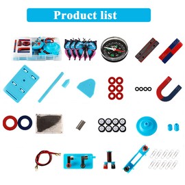 Science Magnets Experiment Set for Kids Electricity and Magnetism Kit for Students Stem Kit Physics Lab Basic Circuit Tools for Learning Starter