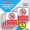 8-Pack In The Event Of Fire Do Not Use This