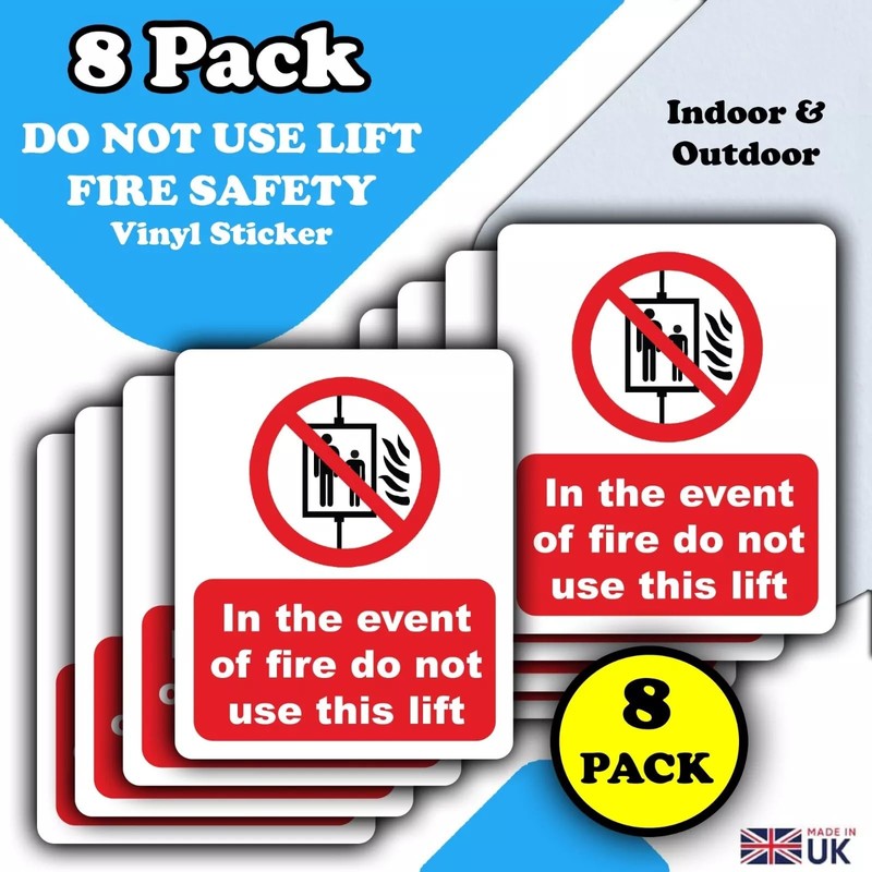 8-Pack In The Event Of Fire Do Not Use This