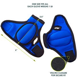 ProsourceFit Weighted Gloves, Pair of Heavy Duty 2 lb. Neoprene for Sculpting and Aerobics