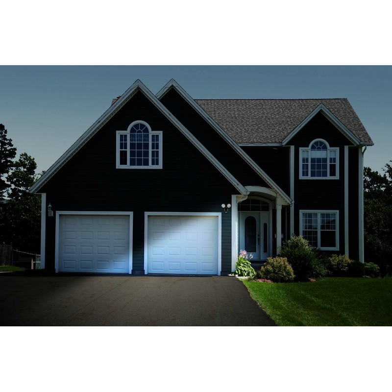 Maxsa 43218RS Battery-Powered Motion-Activated Dual-Head LED Security Spotlight, Black