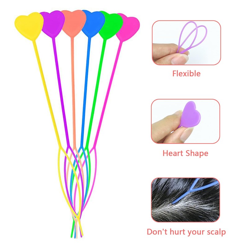 7 Pcs Hair Braid Tool Plastic Quick Beader Tool Hair