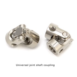 QWORK® Pack of 4 6 mm to 6 mm Metal Shaft Coupling Motor Connection Universal Joint Shaft Coupling