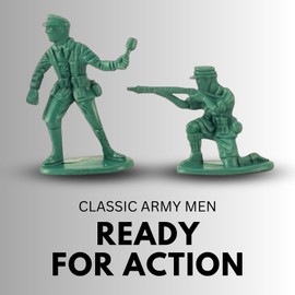 Liberty Imports 200 PCS Army Men Toy Soldiers Military Action Figures Bucket Set - World War II Little Plastic Action Figurines for Kids, Boys Imaginary Play Battles