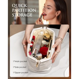 Vogewood Monogrammed Gifts for Women, Makeup Bag for Women, Bridesmaid Engagement Gift for Her Travel Toiletry Bag Make Up Bag Pouch for Purse Bridal Shower Gifts for Wedding Bridesmaids Gift